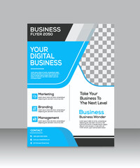 Vertical business flyer template