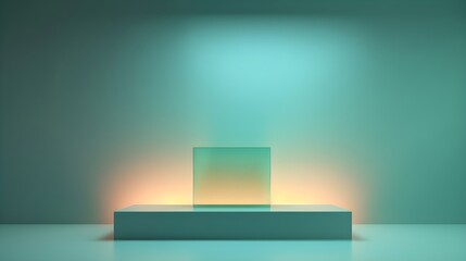 Minimal Abstract Light green Background for Product Presentation. Generative AI