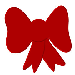 Hair band, headband with red bow, feminine, girlish accessory, cartoon  illustration isolated on transparant background. Red bow headband, hair accessory for a little girl