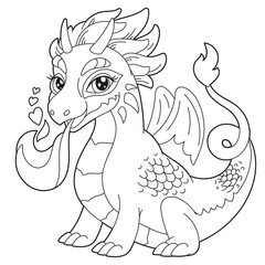 Little dragon coloring book