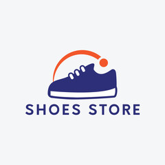 men women fashion shoes sneaker heels store logo design vector