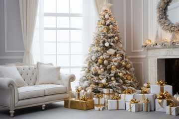 christmas tree with presents