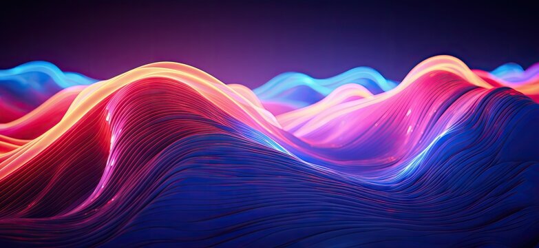 a 3d wave graphic texture with blue and red colors Generative AI