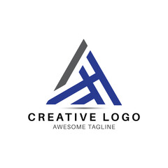 ATF letter triangle shape logo design icon - obrazy, fototapety, plakaty