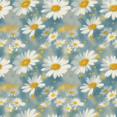 Obraz premium seamless watercolor floral abstract colorful wallpaper