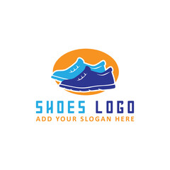 men women fashion shoes sneaker heels store logo design vector