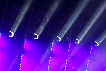 white light rays from gun lighting devices demonstration.