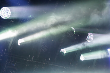 white light rays from gun lighting devices demonstration
