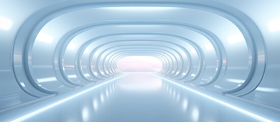 AI renders an empty corridor with interior architecture and openings