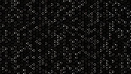 3D render of Abstract metalic hexagonal geometric grid pattern Futuristic background