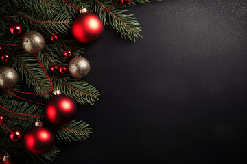 Obraz na płótnie Canvas christmas background with christmas tree