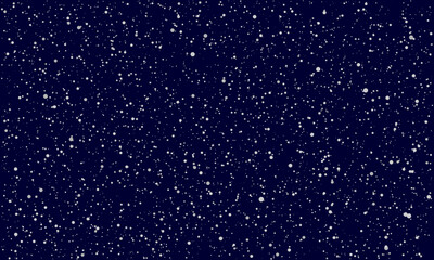 Abstract background with differents white dots like falling snow or snowflakes.