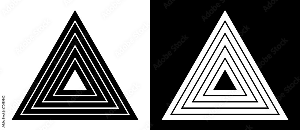 Poster abstract background with triangles. art lines design logo or icon. a black figure on a white backgro