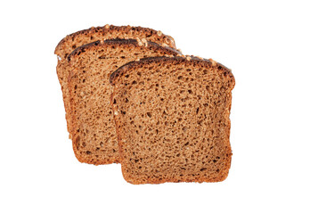 sliced rye bread with coriander grains on the table