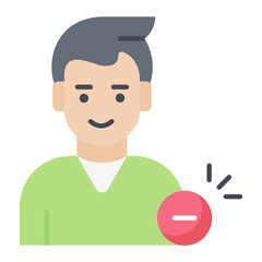 Remove Friend Flat Icon