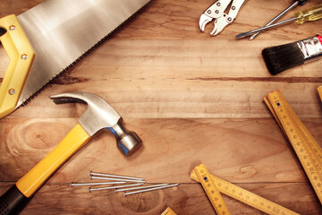 Work tools on wood