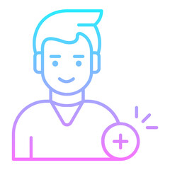 Add User Gradient Icon