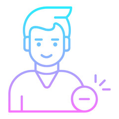 Remove Friend Gradient Icon