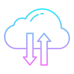 Mobile Data Gradient Icon