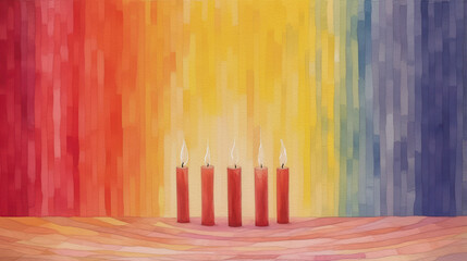 Candle. Spiritual radiance, conceptual illustration, generative ai