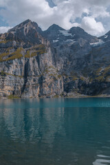 
Oeschinensee, often referred to as Oeschinen Lake, is a picturesque alpine lake nestled in the Swiss Alps.