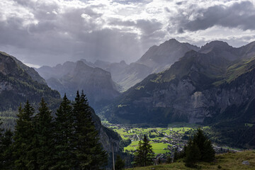 Switzerland's landscape is a masterpiece of nature. This scenic tableau is a harmonious symphony of natural beauty.