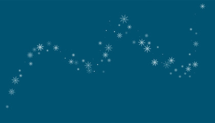 Christmas background. White delicate snowflakes on a blue background. New Year's holiday design