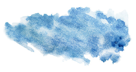 blue watercolor stain on white isolated background © Ирина Гутыряк