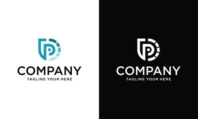 PD logo design , abstract letter PD logo . modern and creative logo design . vector illustration Pro Vector
