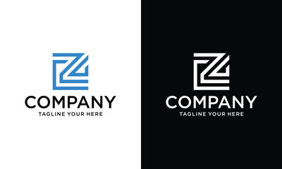 CZ Letter Logo Design Vector Template. Alphabet Initial Letter CZ Logo Design - obrazy, fototapety, plakaty