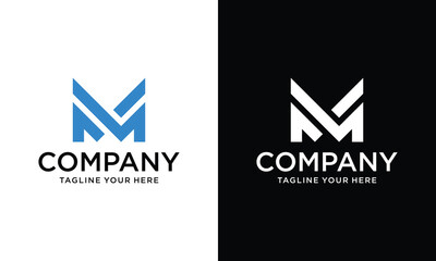 M, L, ML letter Logo Design Vector Template. Abstract Alphabet ML logo Illustration