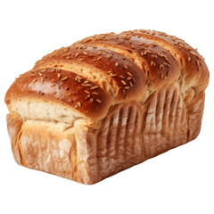 A bread loaf isolated on transparent background. Generative AI
