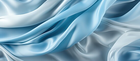 Close up of crumpled light blue fabric texture