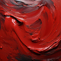 crushed red oil paint pattern  isolated on the transparent background PNG.