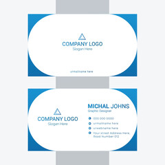 Double-sided modern visiting card vector design template. Business card for business and personal use.