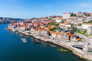Naklejka na ściany i meble Ribeira, Historic Part..Porto, Oporto, Portugal, Europe