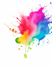 colorful ink splashes