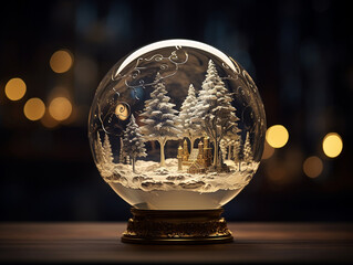 Fototapeta na wymiar Illustration of fantasy festive New Year globe