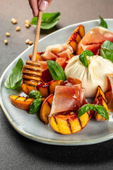 Crispy breaded deep fried fish fingers with breadcrumbs served with sauce and lemon. vertical image. top view. place for text