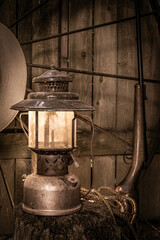 Old Lantern and Rifle