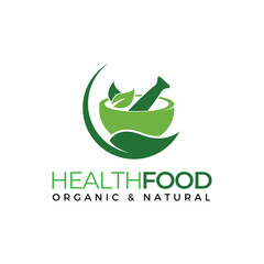 healthy food logo template Vector design