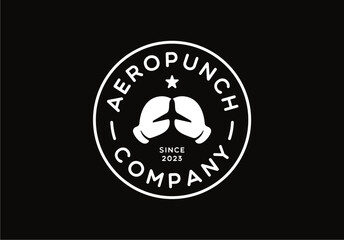 Boxing Gloves and Airplane Logo Design