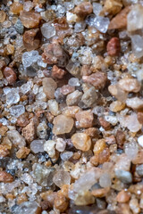 Macro photo of fine grains of sand on a beach.