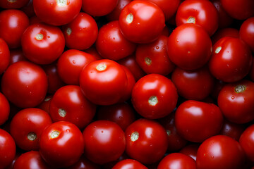 Ripe fresh Tomatoes top view background