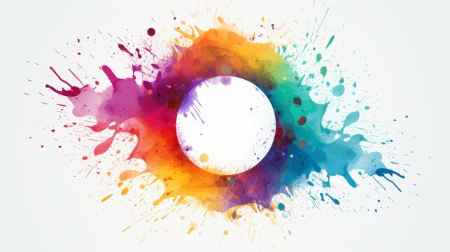 Stain ring watercolor circle mark glass red drink isolated paper cup trace background white. Watercolor stamp spill stain ring round drop grunge print splatter liquid splash alcohol ink water art spot