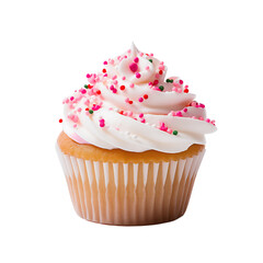 Delicious Cupcake Pastry, on transparent png. Ai generative.