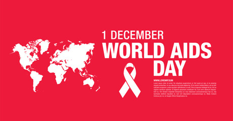 world aids day poster layout design, vector illustration