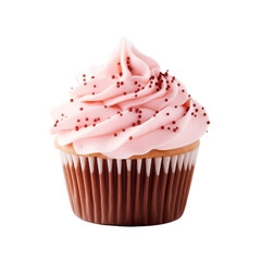 Delicious Cupcake Pastry, on transparent png. Ai generative.