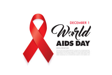 world aids day poster layout design, vector illustration