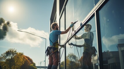 cleaning windows ai generated